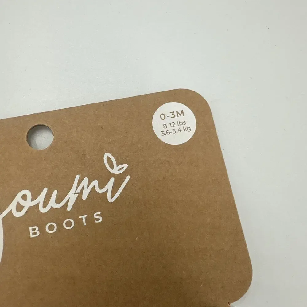 Goumi Baby‎ Booties Stay On Boot Organic Bamboo Floral Print Size 0-3 Months NEW